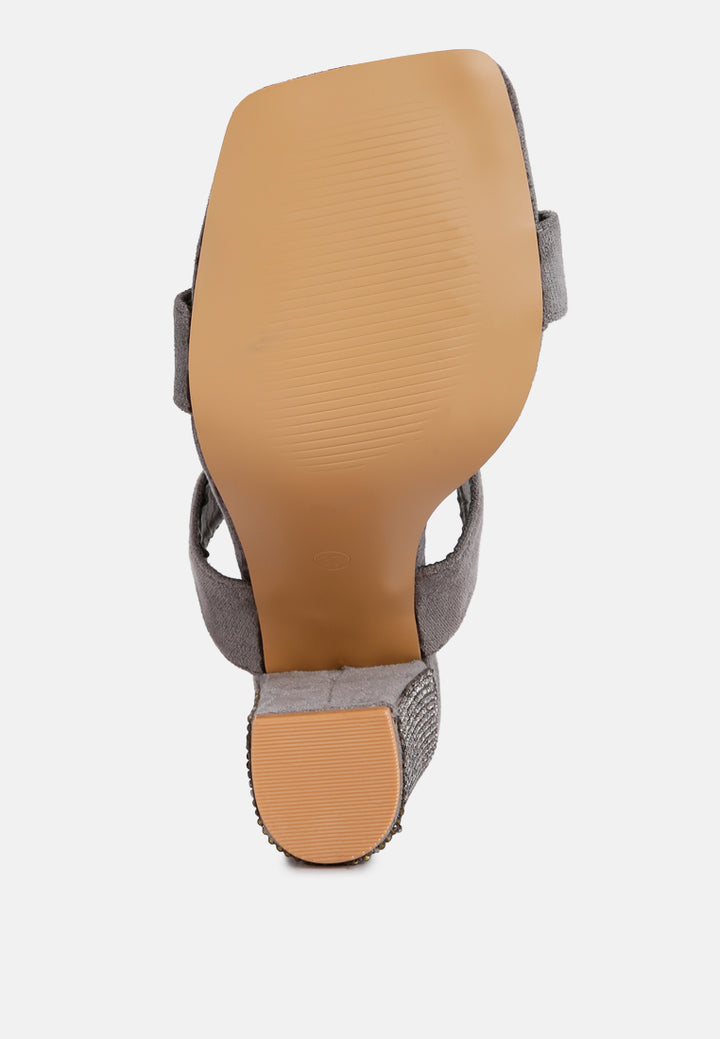 high sass rhinestone embellished sandals#color_grey