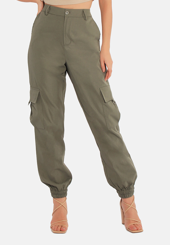 Women High Waist Cargo Pants