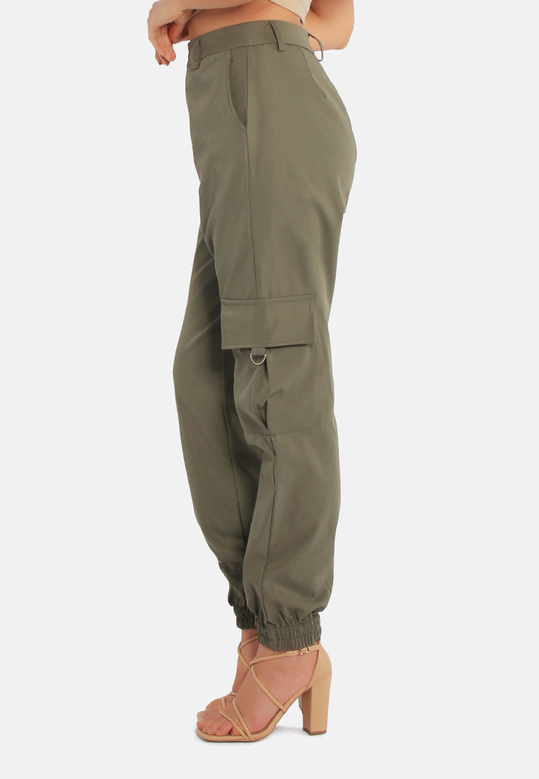 Women High Waist Cargo Pants