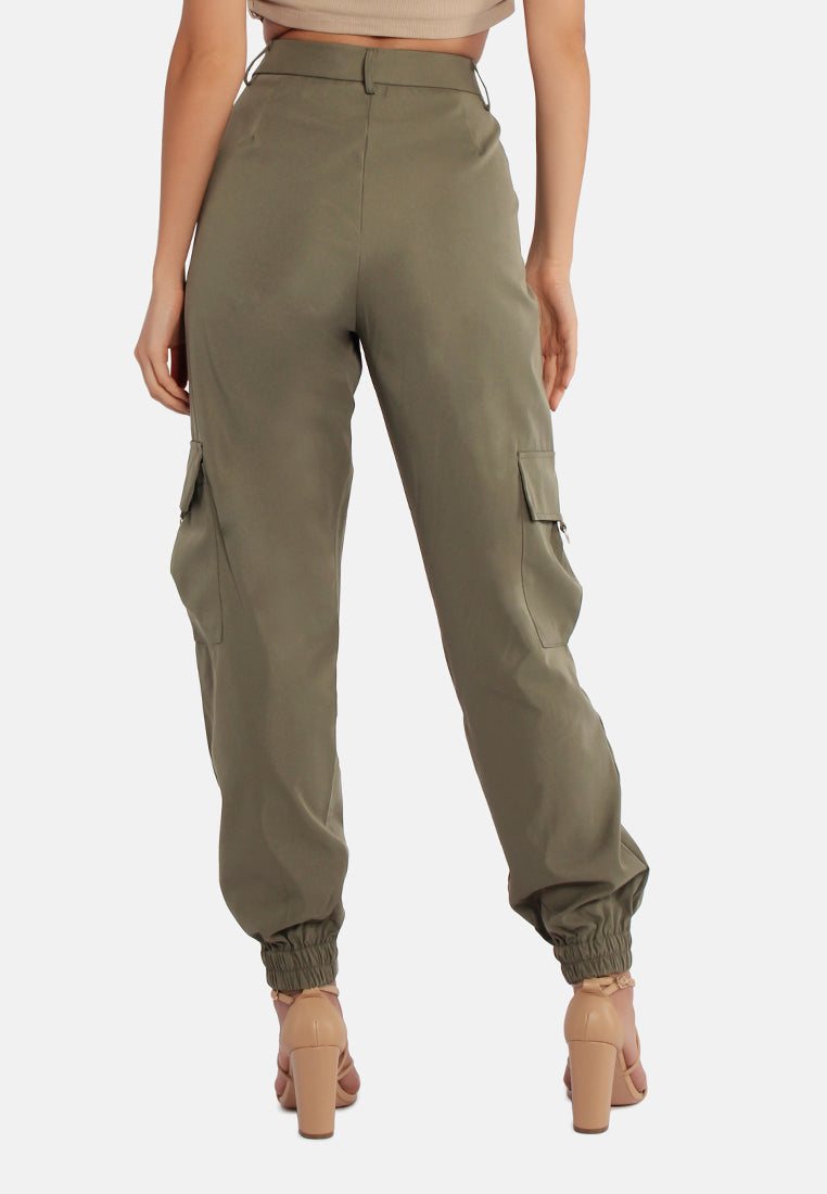 Women High Waist Cargo Pants