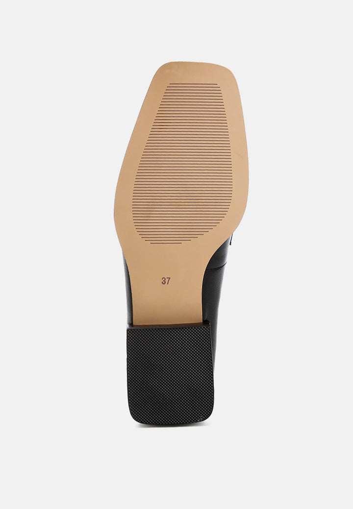 women genuine leather braided loafers#color_black