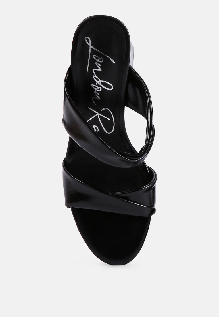 women high heeled block heel sandal#color_black