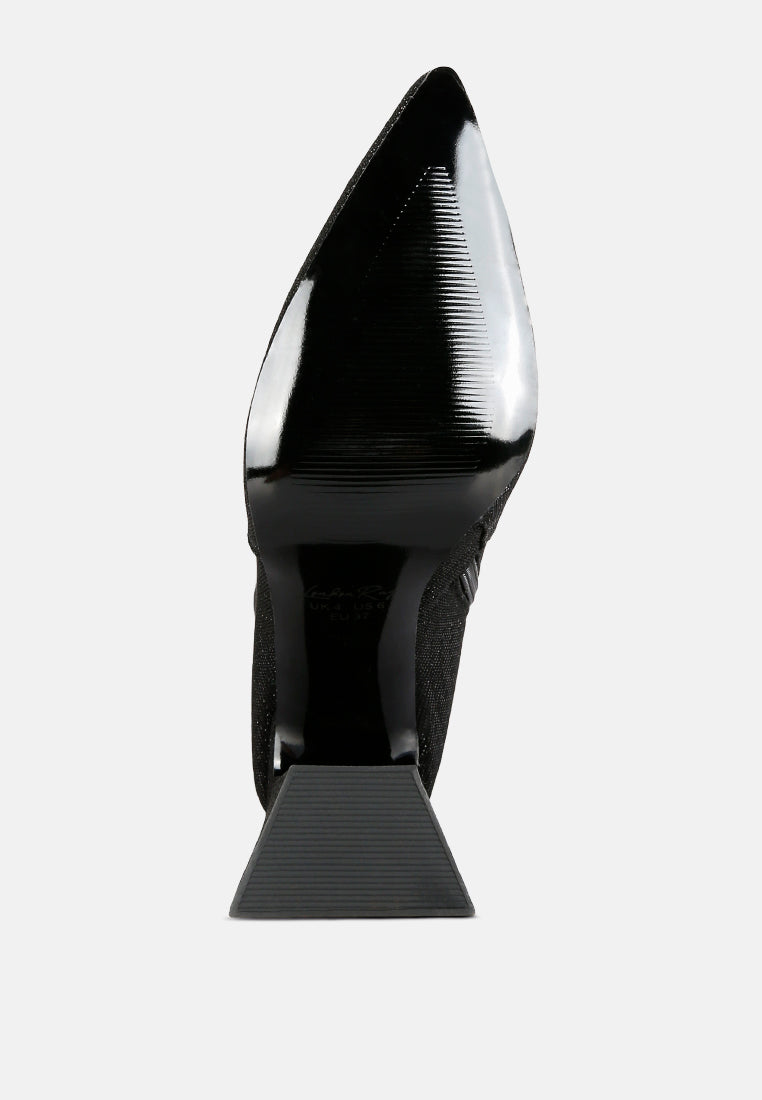 women hustlers shimmer block heeled ankle boots#color_black