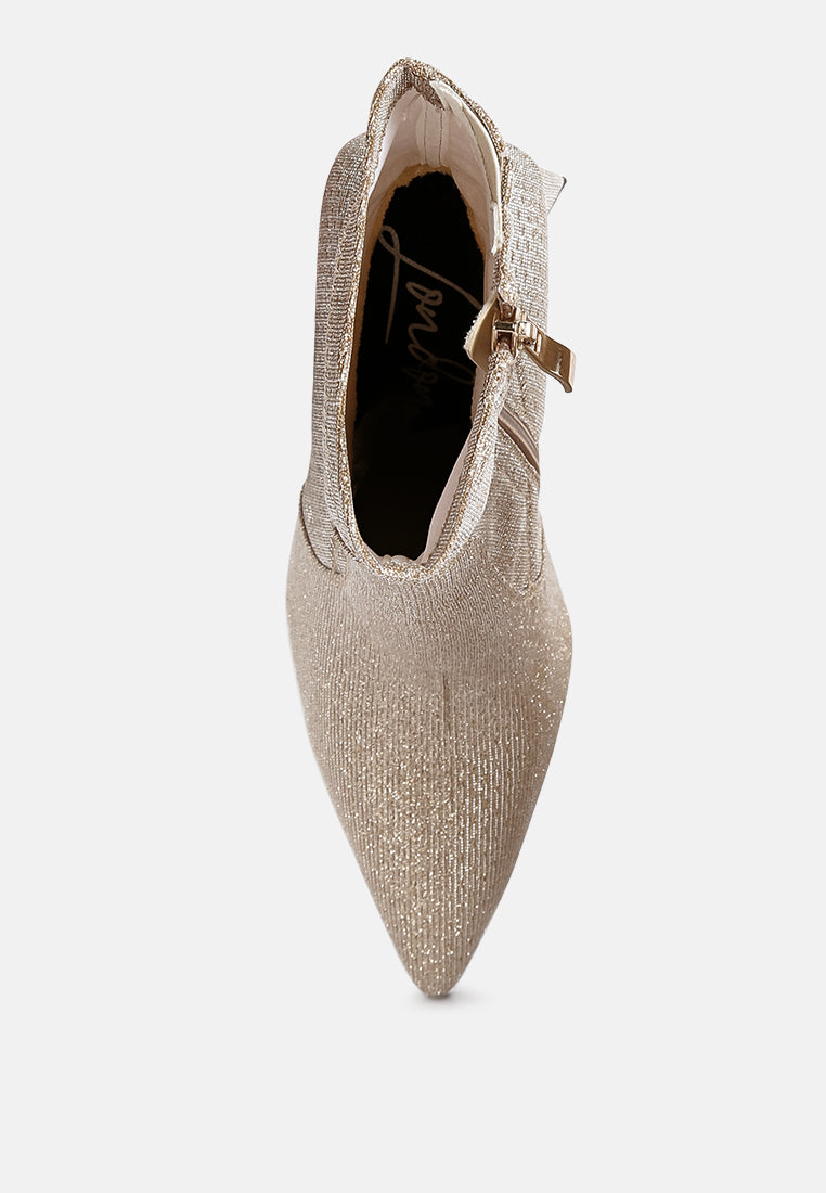 women hustlers shimmer block heeled ankle boots#color_gold