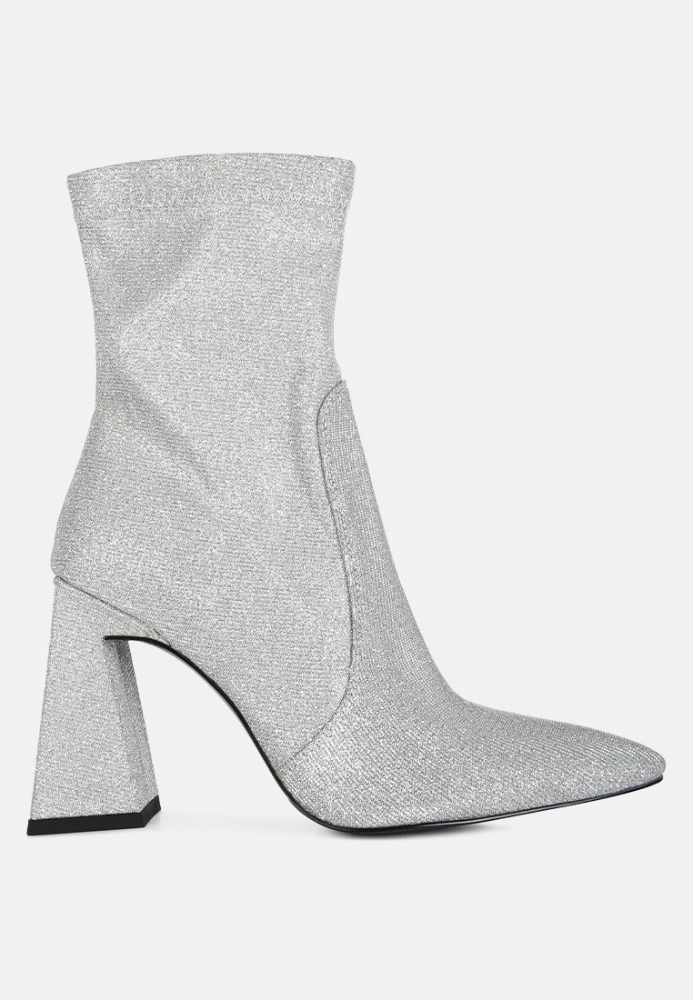 women hustlers shimmer block heeled ankle boots#color_silver