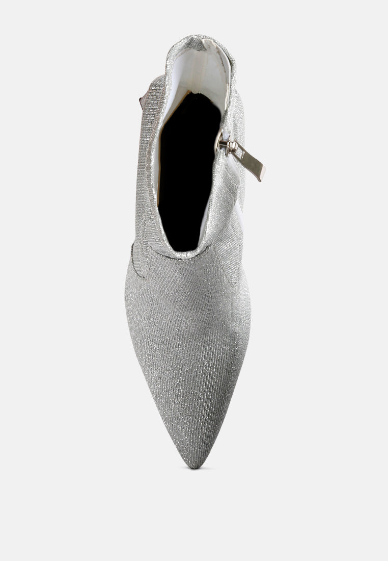 women hustlers shimmer block heeled ankle boots#color_silver
