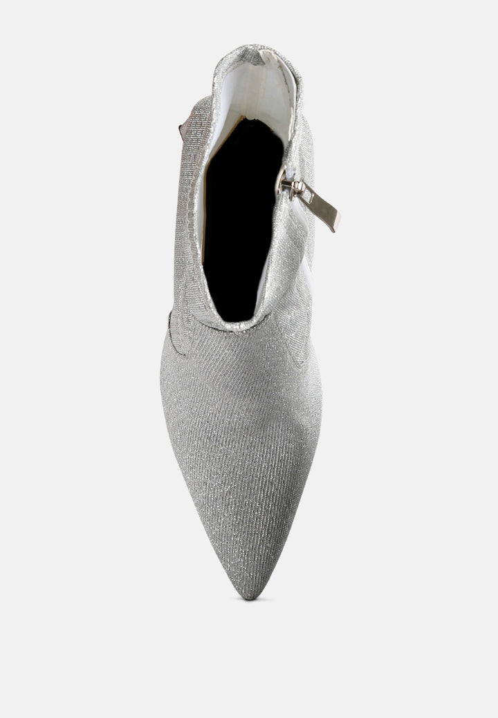 women hustlers shimmer block heeled ankle boots#color_silver