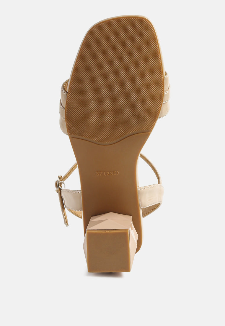 women geometric cut diamante chain sandal#color_latte