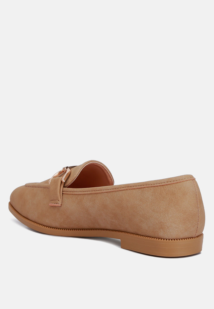 women horsebit flat loafers#color_beige