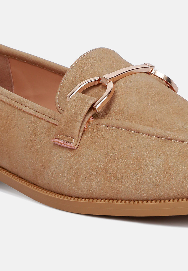 women horsebit flat loafers#color_beige