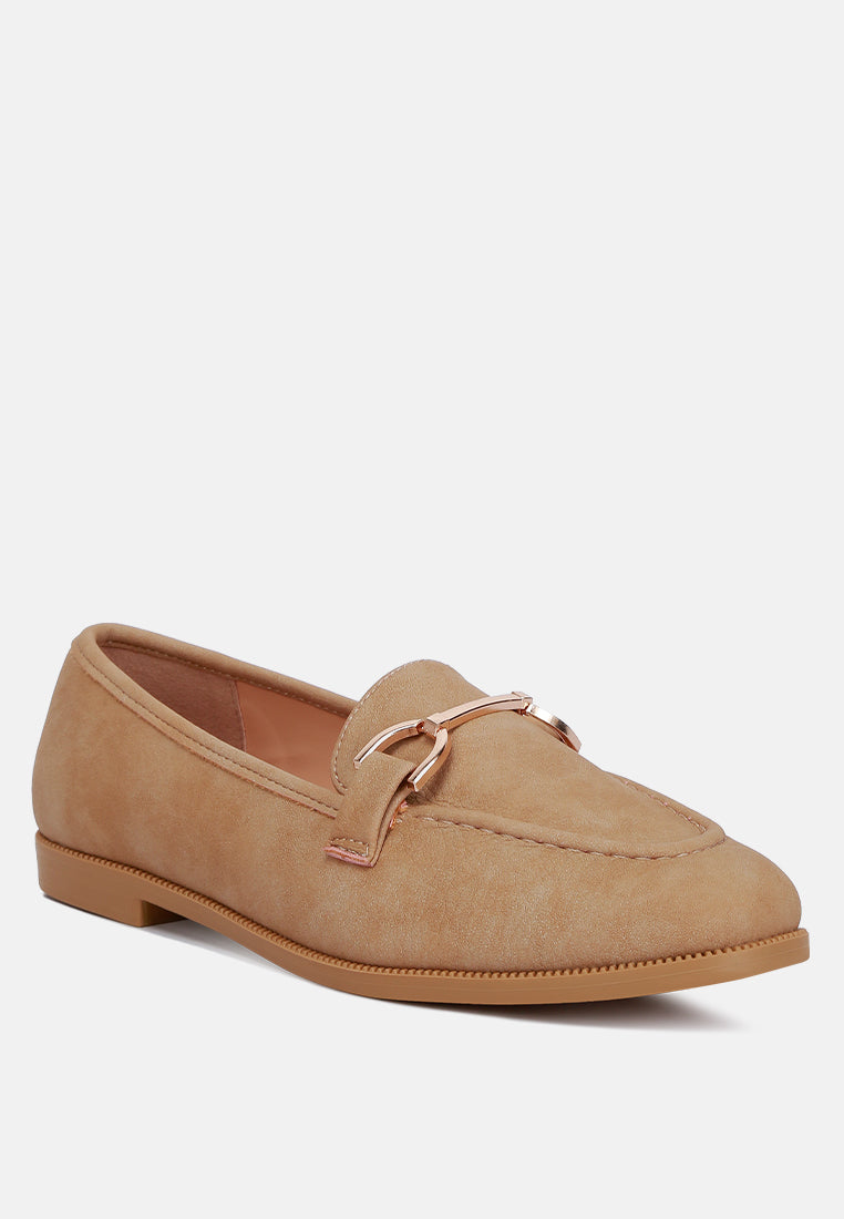 women horsebit flat loafers#color_beige