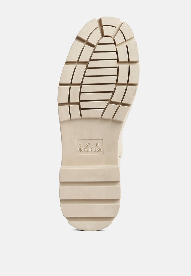 women elasticated gussets lug sole boots#color_off-white