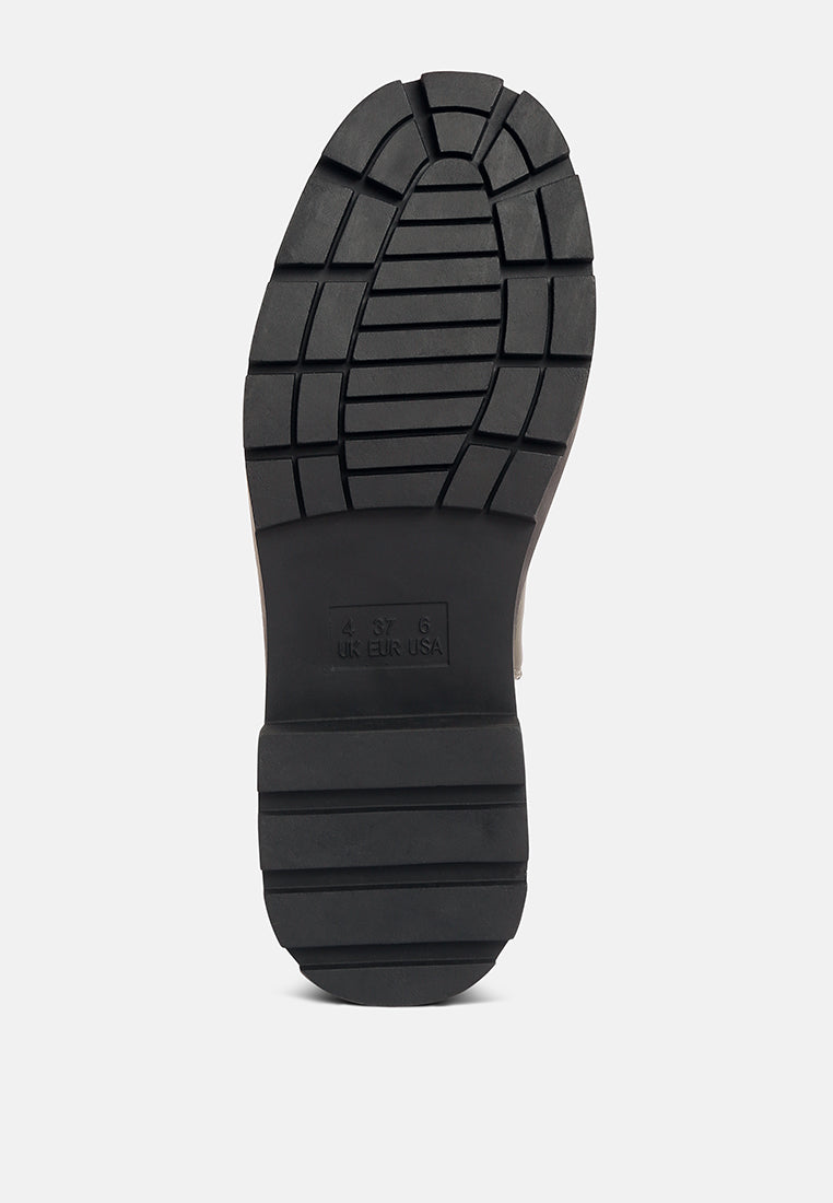 women elasticated gussets lug sole boots#color_olive