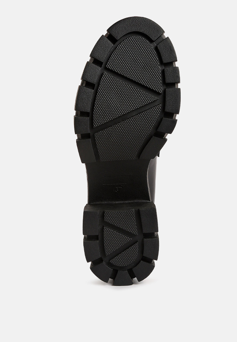 women tassels detail chunky loafers#color_black