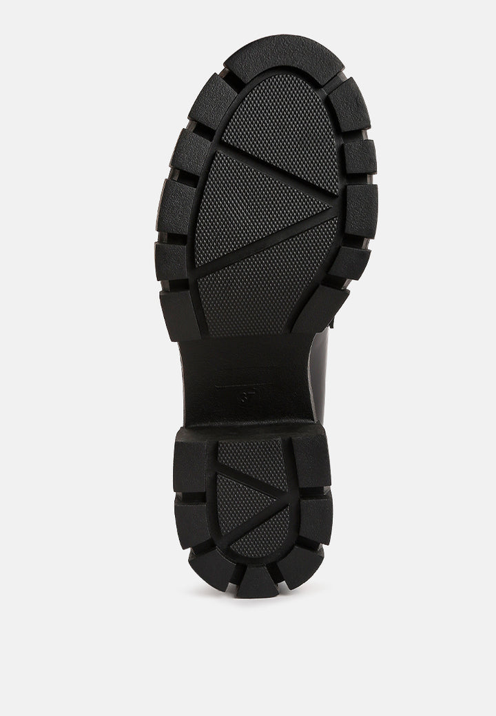 women tassels detail chunky loafers#color_black