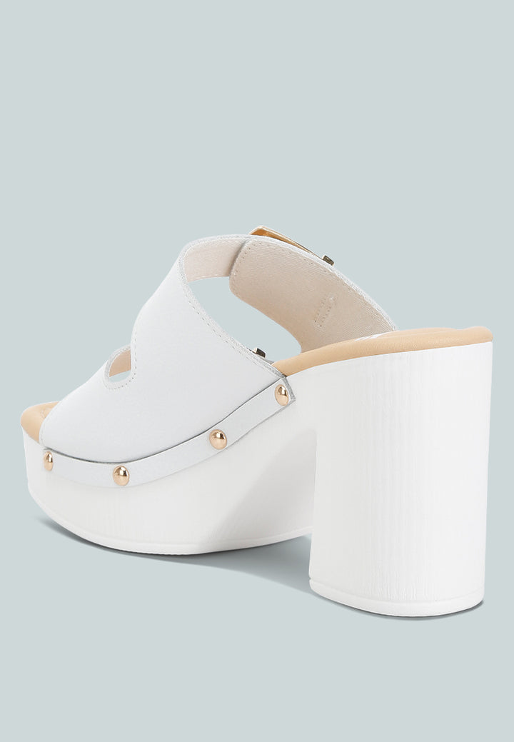 Women Dual Buckle Strap Clogs