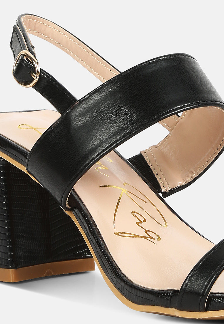 women elasticated gussets block heel sandals#color_black