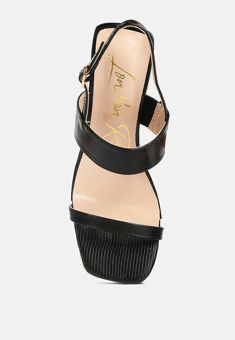 kirk elasticated gussets block heel sandals#color_black