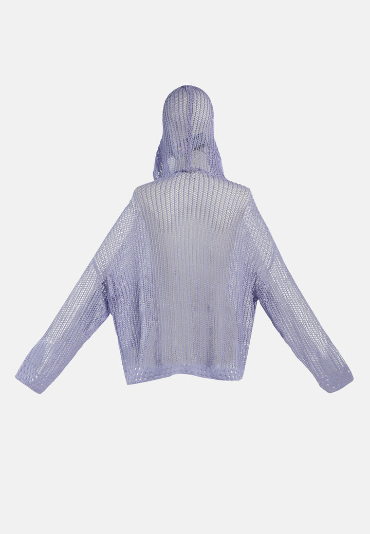 women knitted hoodie#color_purple