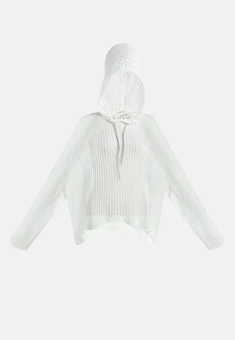 women knitted hoodie#color_white