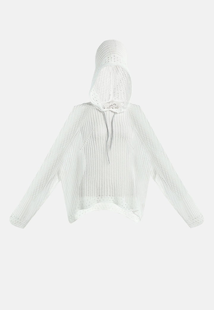 women knitted hoodie#color_white