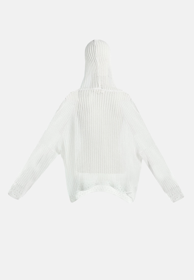 women knitted hoodie#color_white