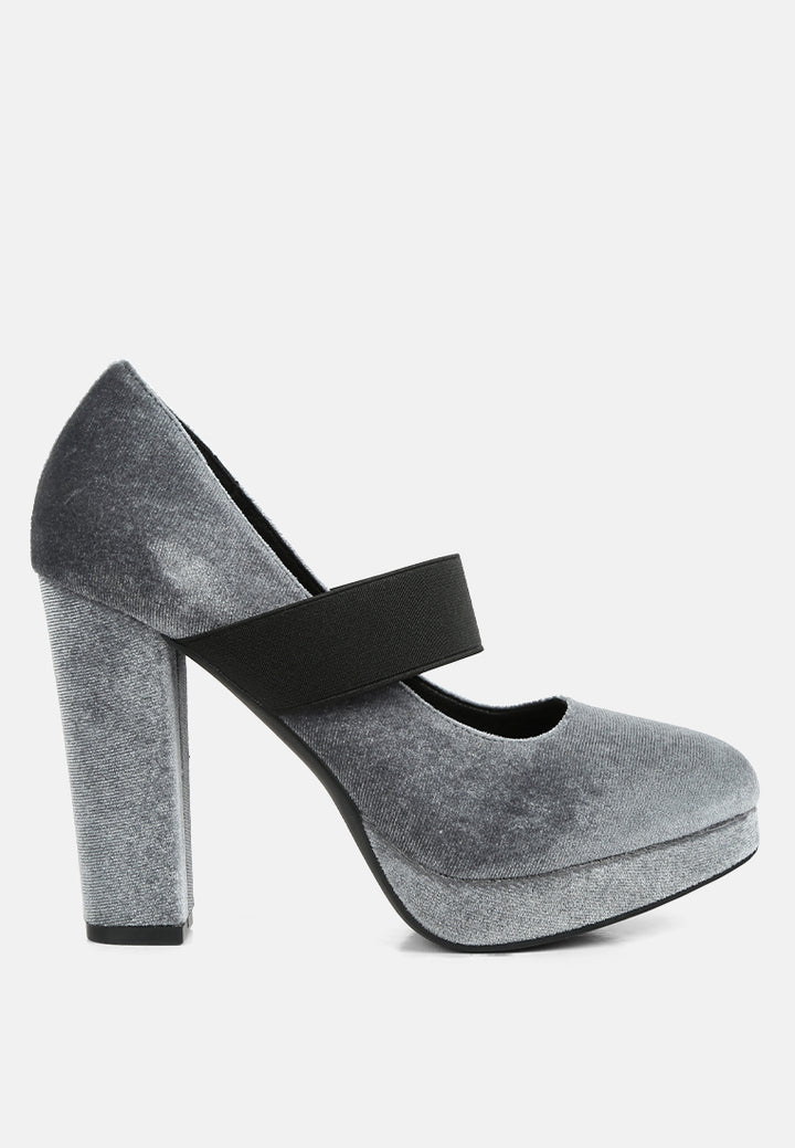 women high block heel mary jane pumps#color_grey