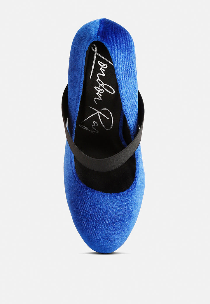 women high block heel mary jane pumps#color_blue
