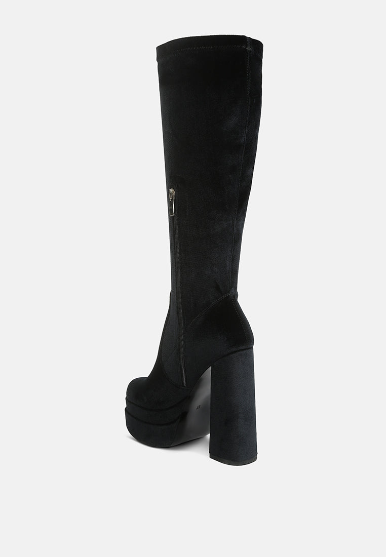 women lazuli high block heel velvet boot#color_black