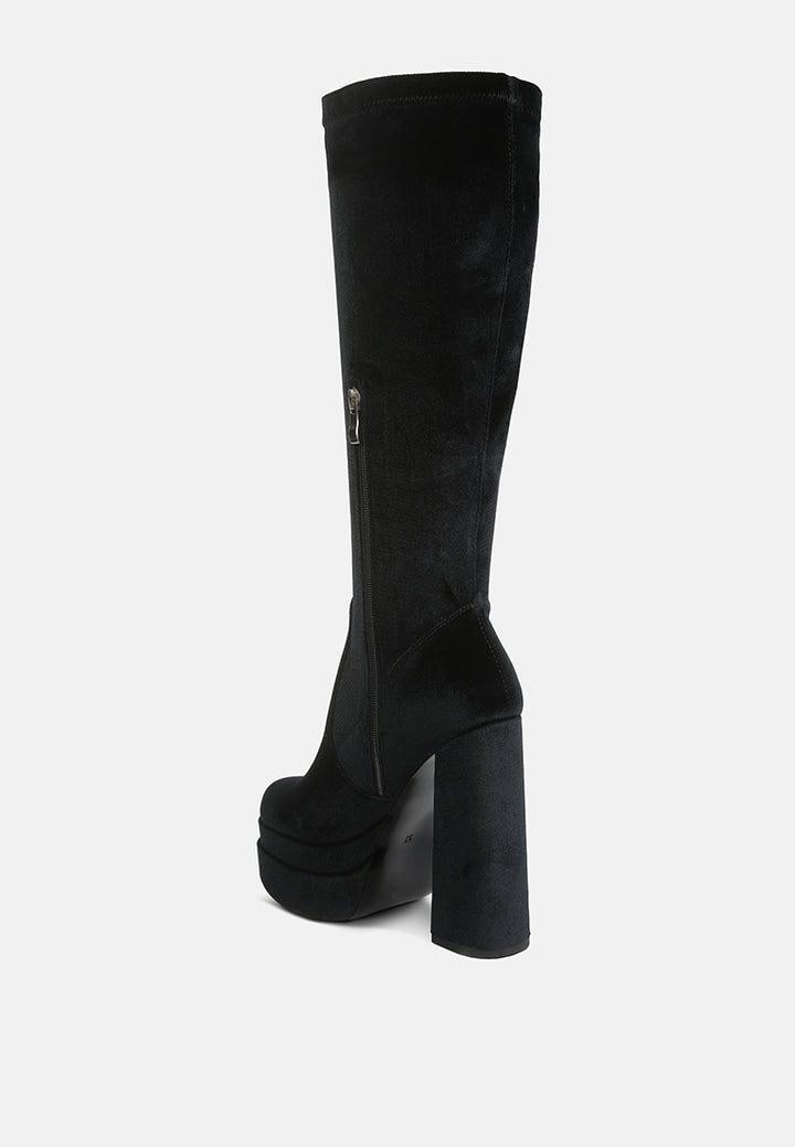 women lazuli high block heel velvet boot#color_black