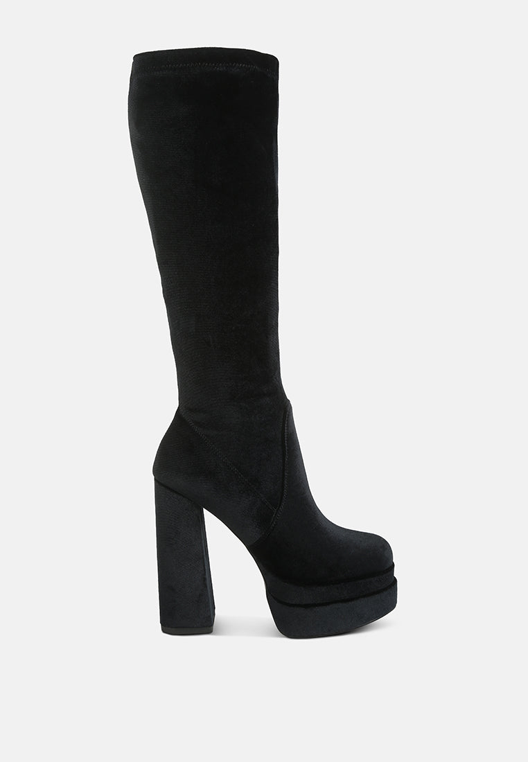 women lazuli high block heel velvet boot#color_black