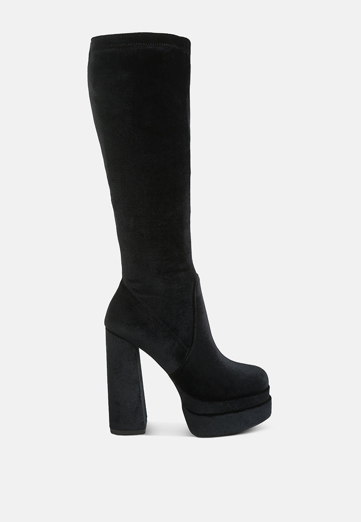 women lazuli high block heel velvet boot#color_black