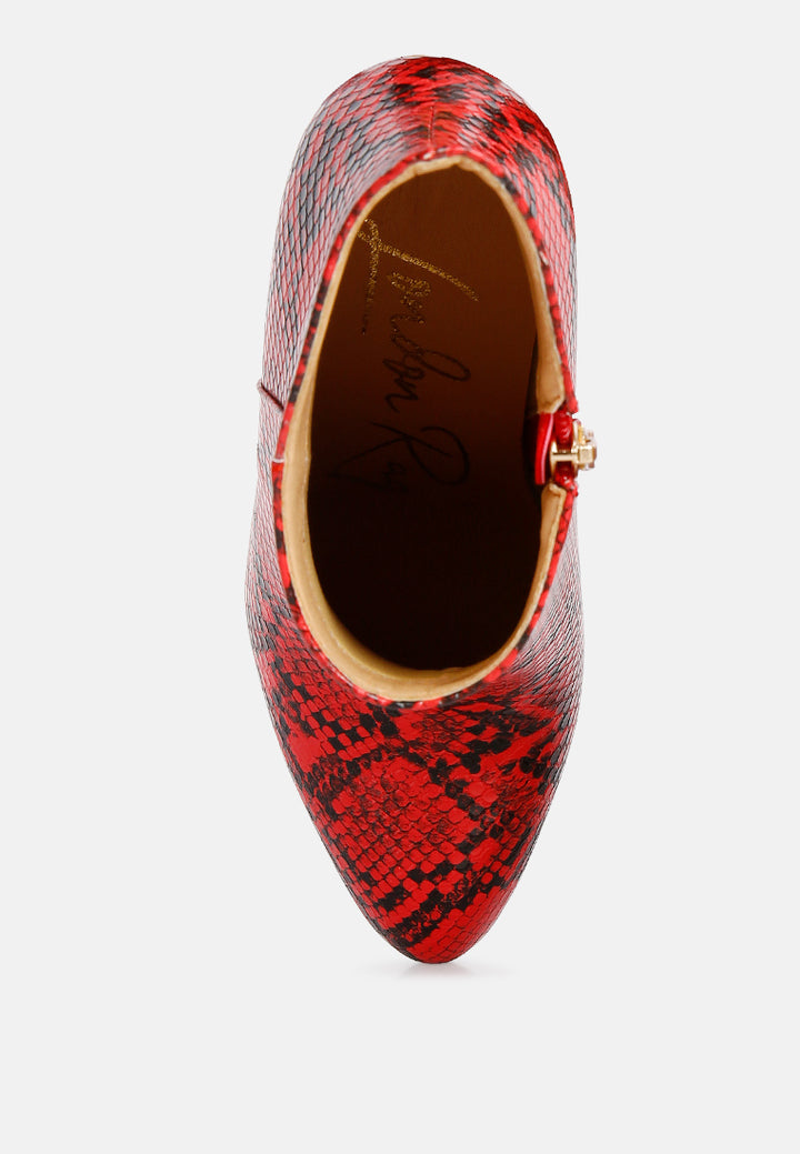 heeled ankle boots#color_red