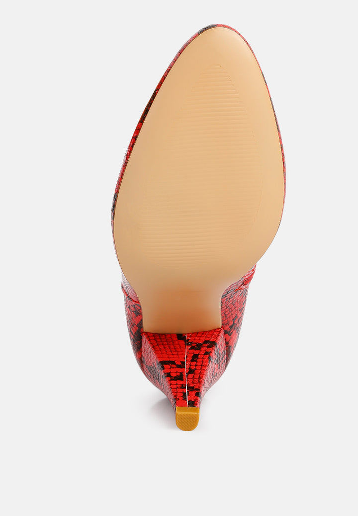 heeled ankle boots#color_red