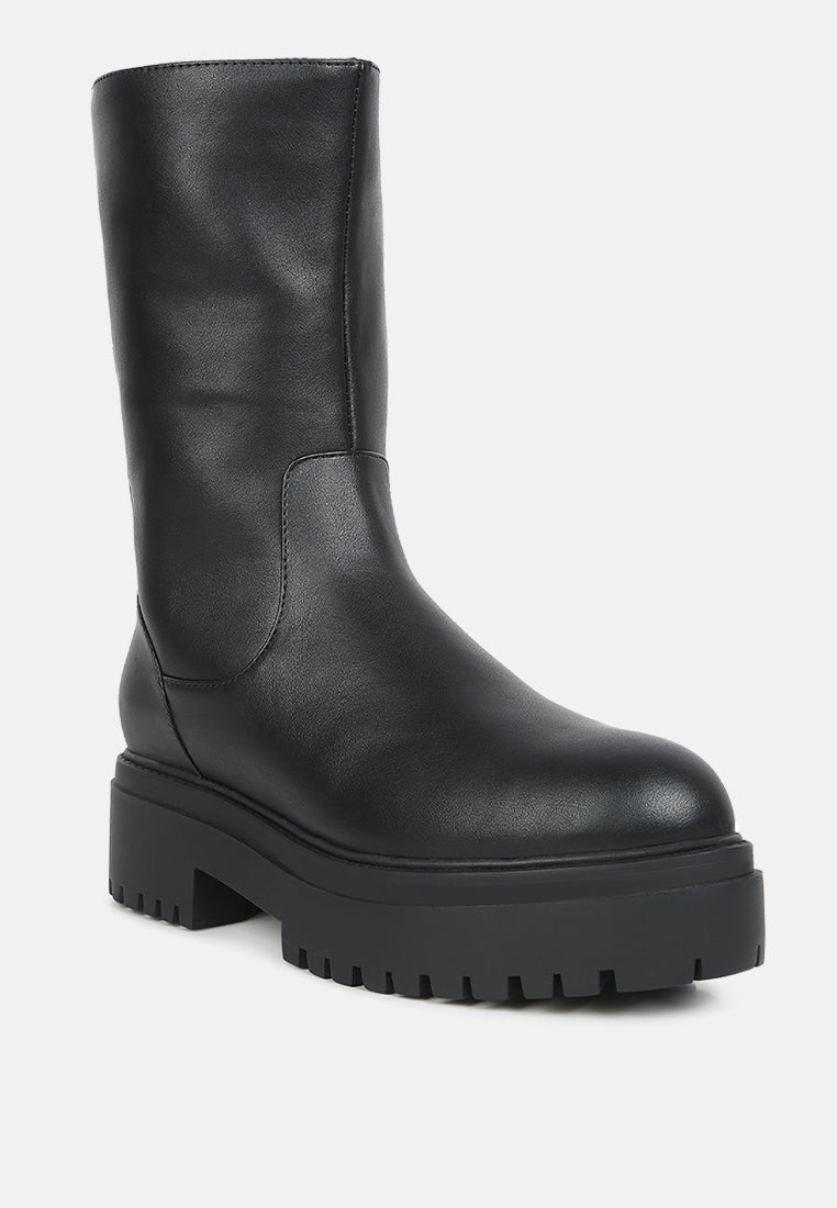 women paneled lug sole boots#color_black