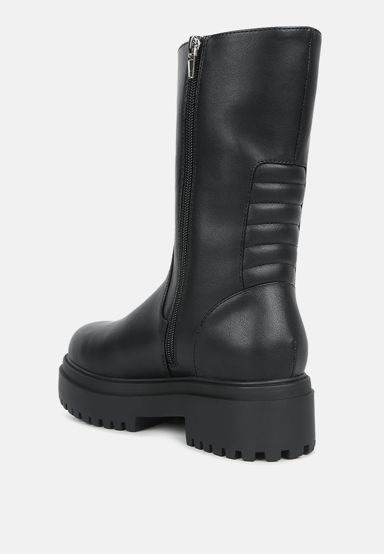 women paneled lug sole boots#color_black