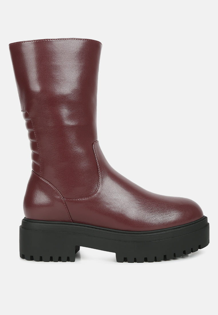 women paneled lug sole boots#color_burgundy