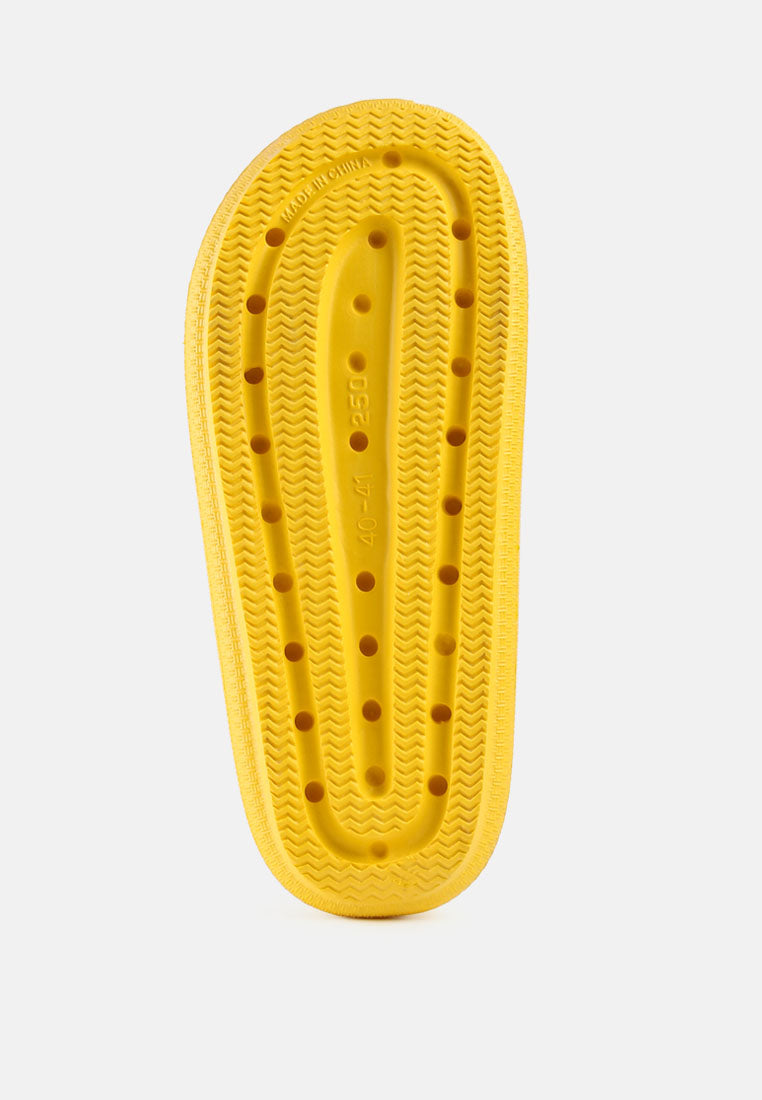 women yellow loma hovercraft buckled slides#color_yellow