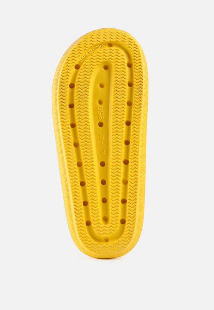 women yellow loma hovercraft buckled slides#color_yellow