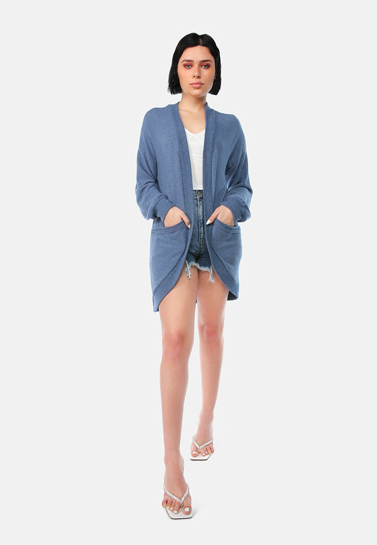 long sleeves knit cardigan#color_dusty-indigo