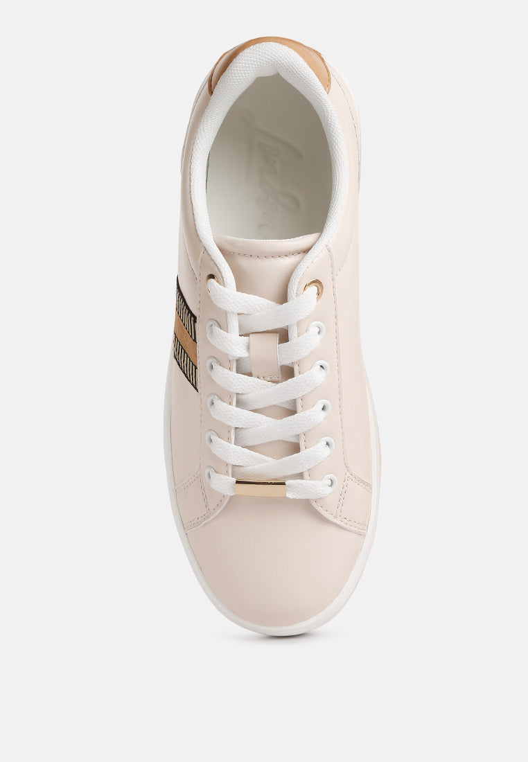 loyalty embroidery detail sneakers#color_beige