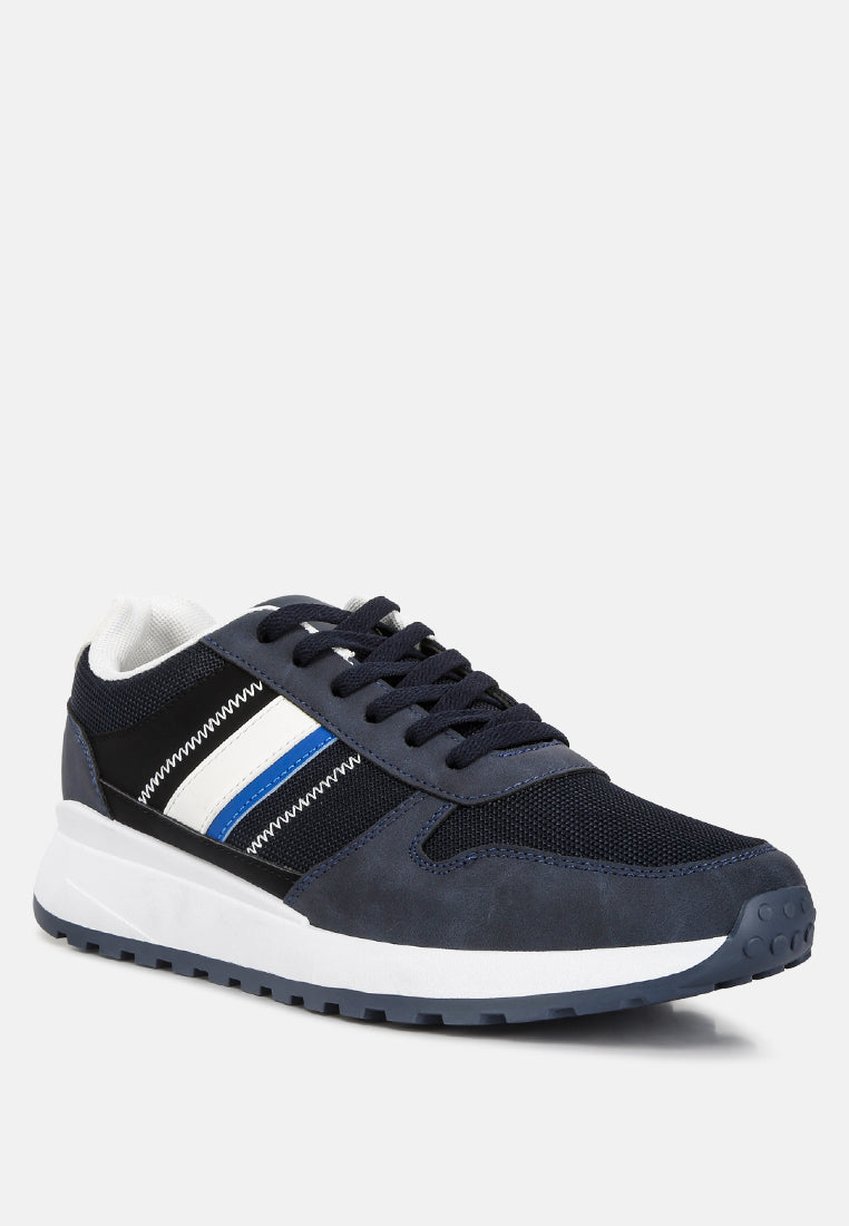 men's lug sole casual sneakers#color_navy