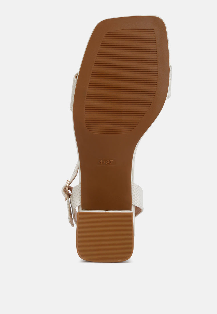 Women Block Heel Slingback Strap Sandals