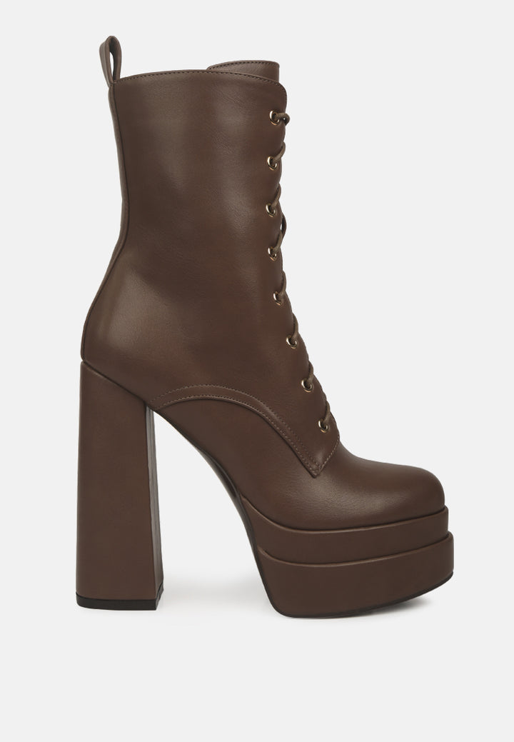 women high heeled ankle boots#color_brown