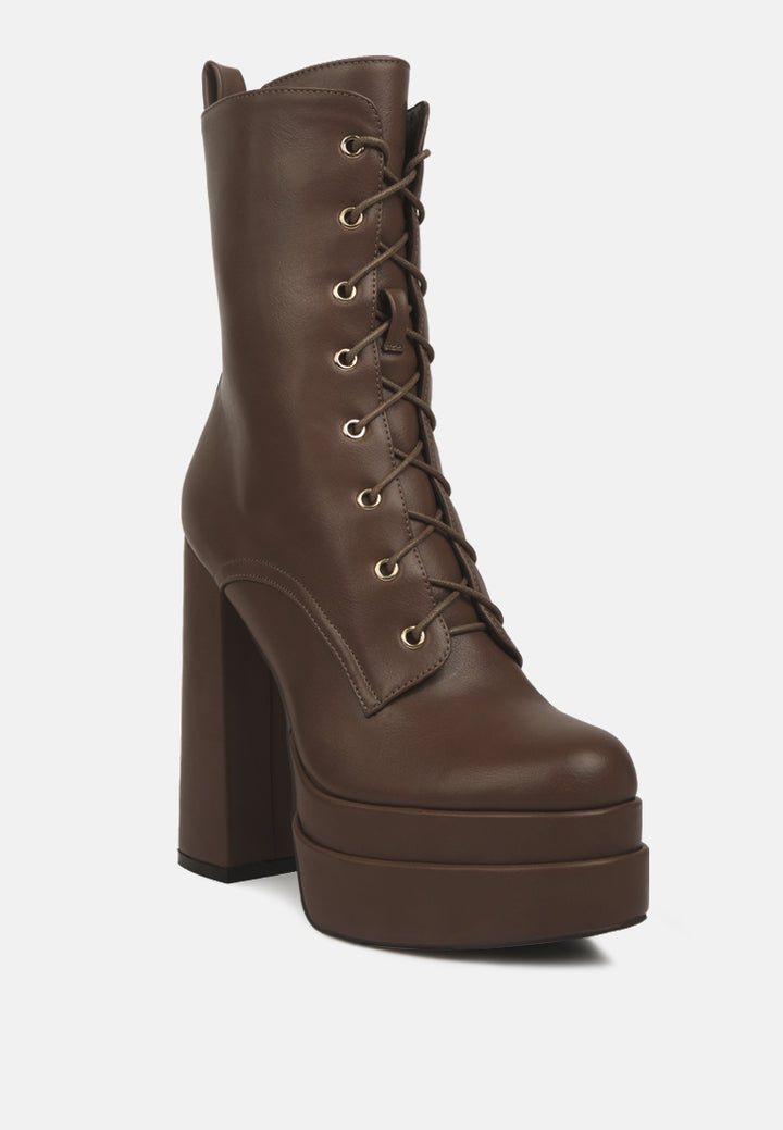 women high heeled ankle boots#color_brown