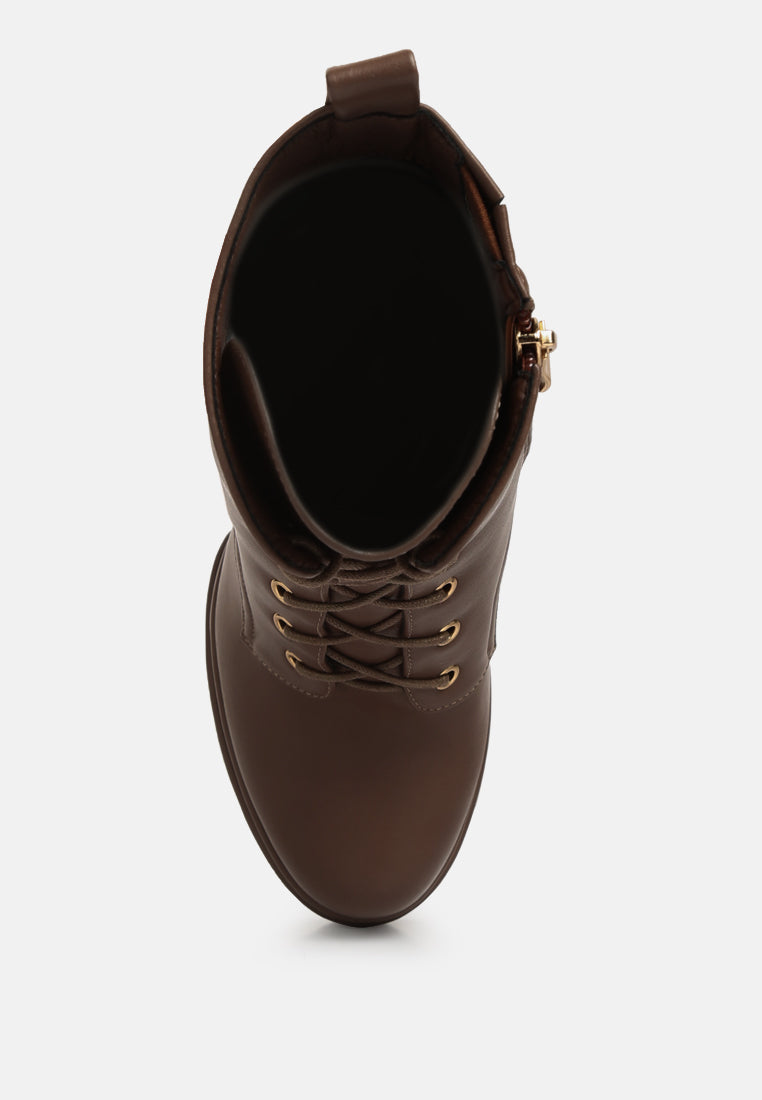 women high heeled ankle boots#color_brown