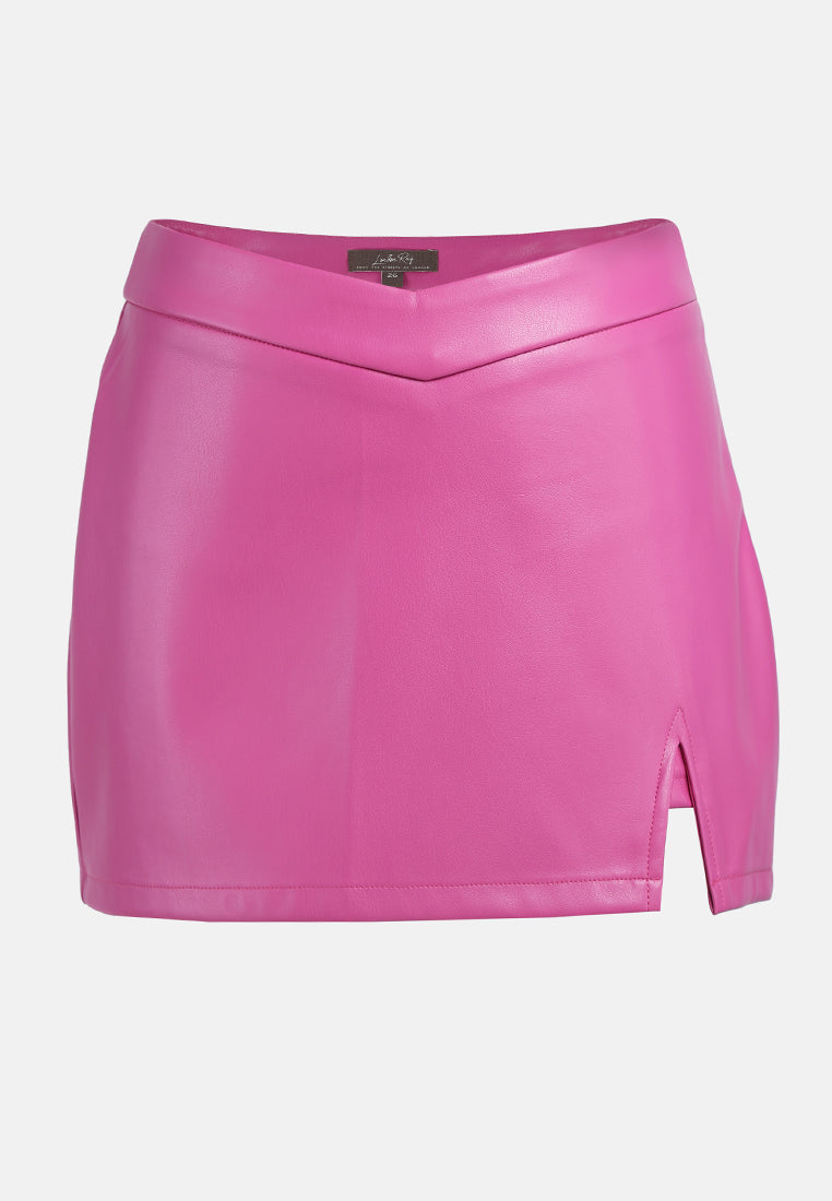 mid-waist mini skirt#color_pink