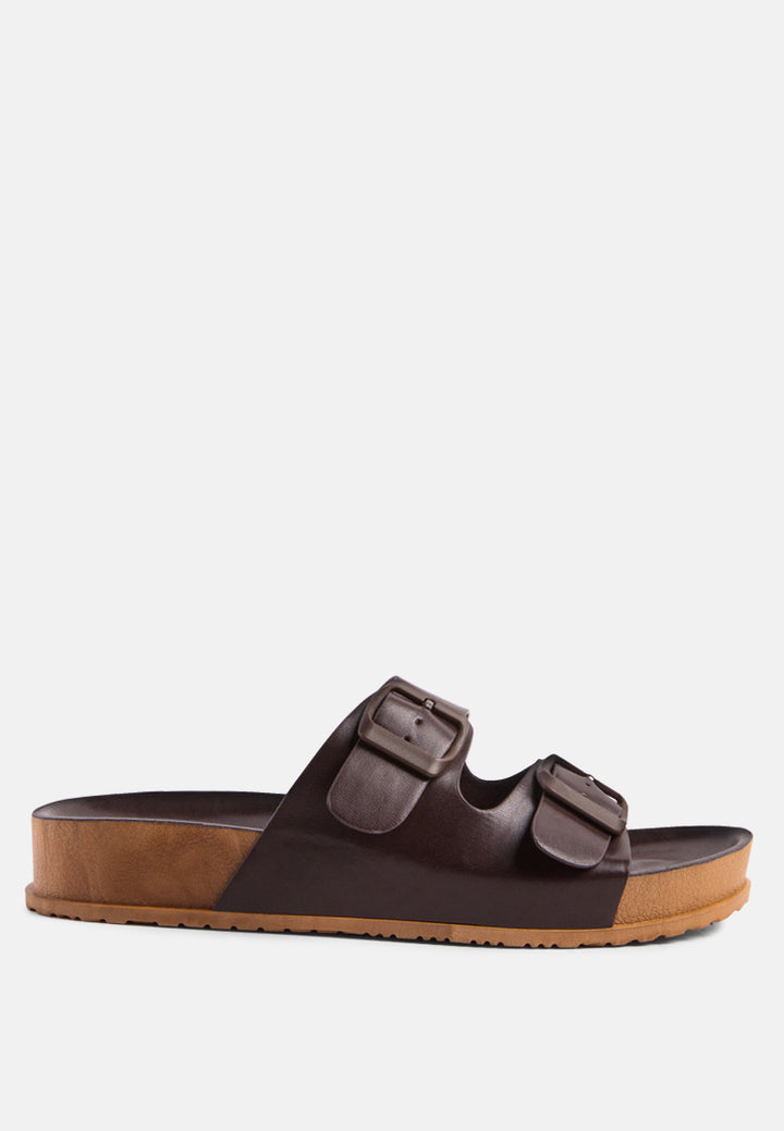 minata platform buckled slide sandals#color_espresso