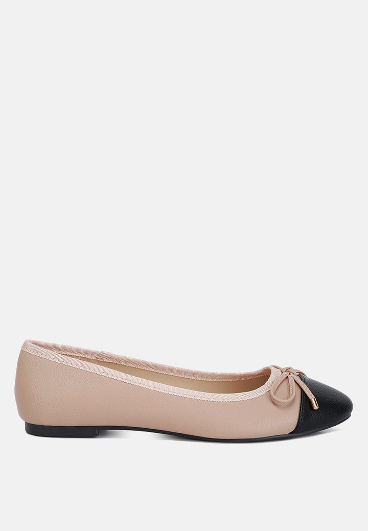 women two tone ballet flats#color_nude
