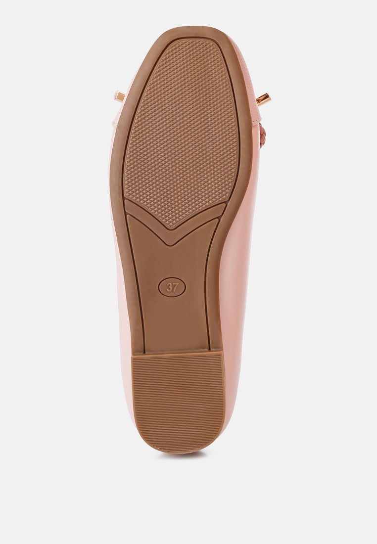 women metallic embellished flat ballerinas#color_pink